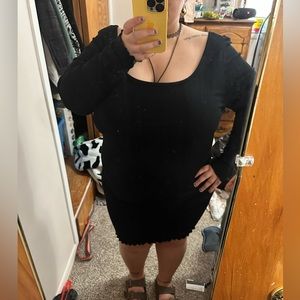 Black long sleeve bodycon dress